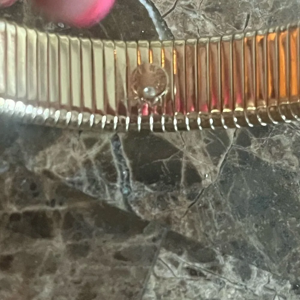 Anne Klein Bangle Gold-Tone Omega Chain Wide Stretch Bracelet​​​